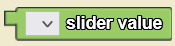 Slider value
