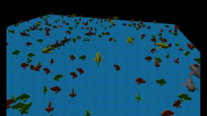 many agents swimming around
