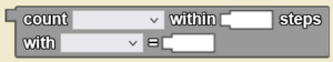 Count within steps with equal